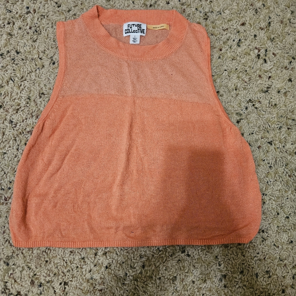 Orange crop top